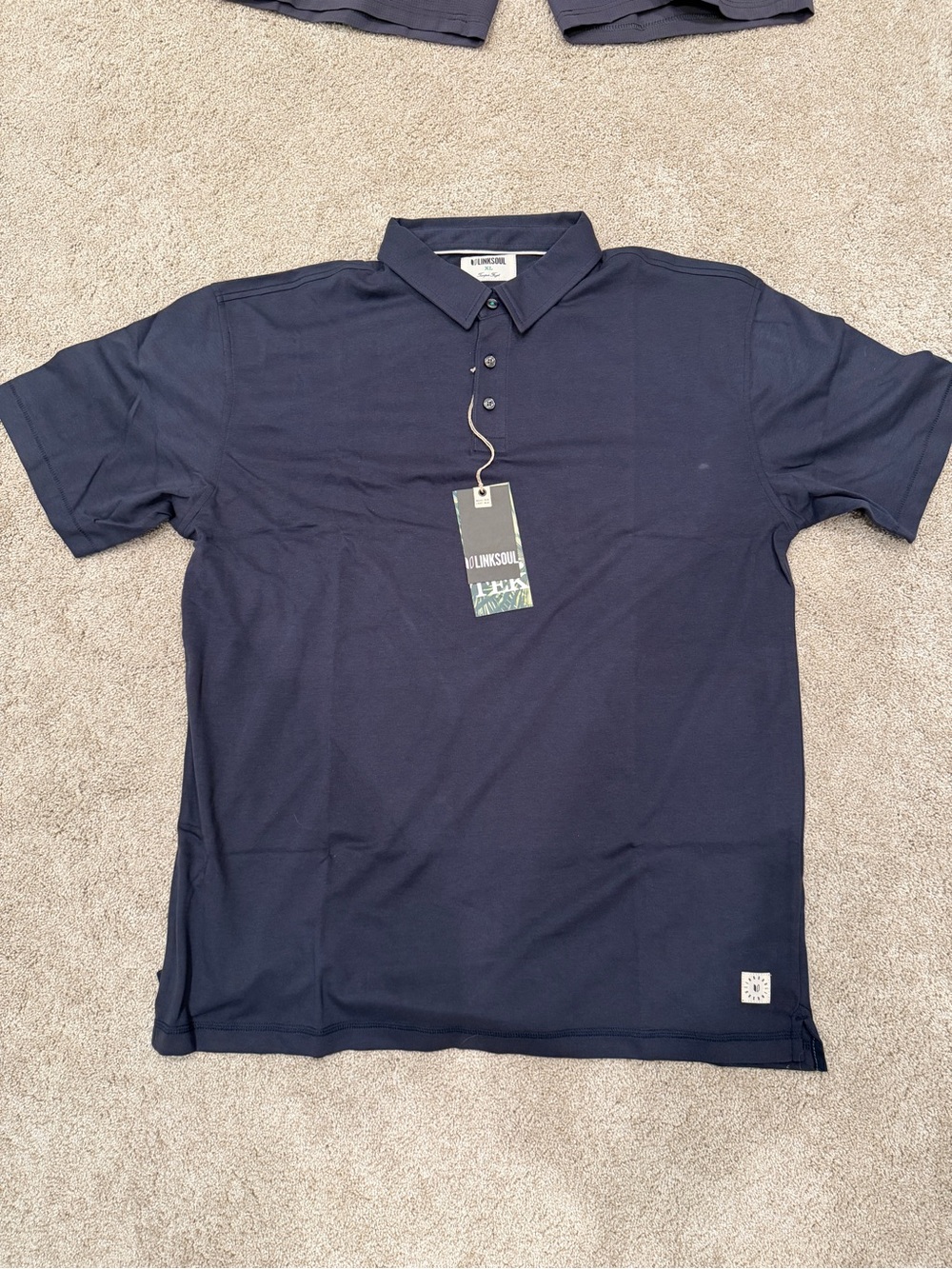 Linksoul Men's Navy Polo Shirt - Picture 1 of 1